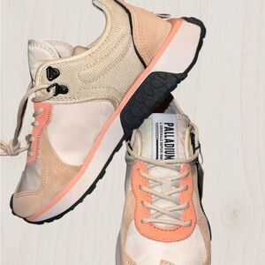 Palladium Beige and Black Sneakers women’s size 9